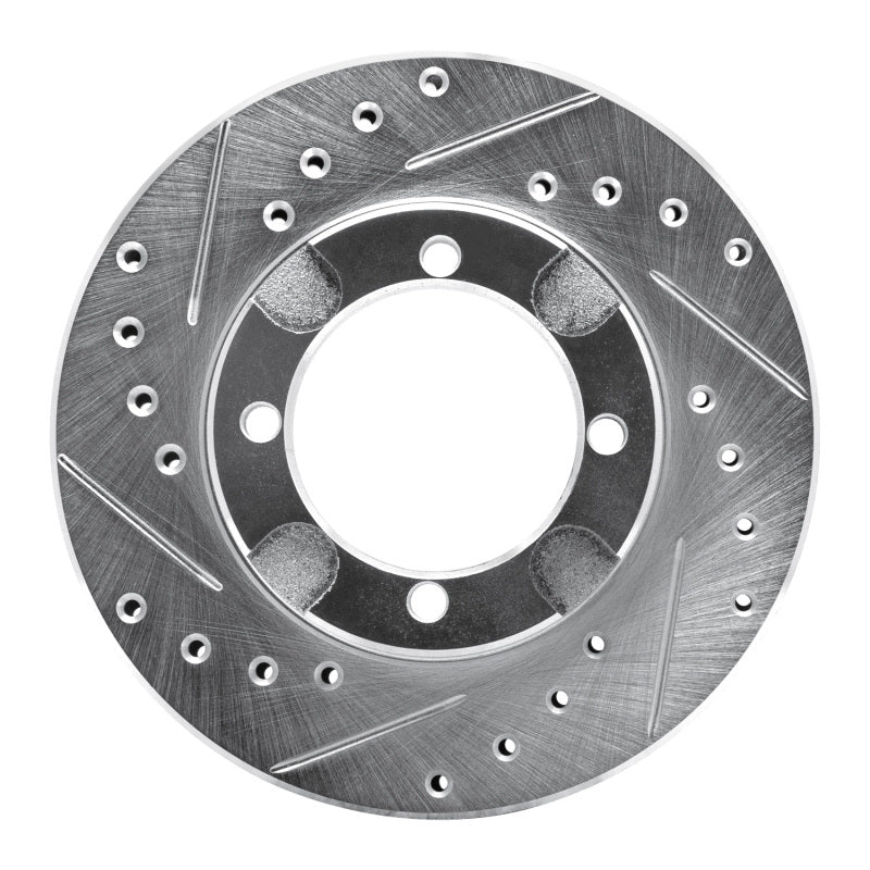 R1 Concepts R1 91-92 Dodge COLT Front Left Drilled & Slotted Silver Brake Rotor