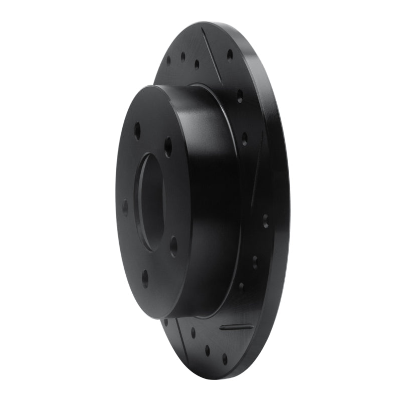 R1 Concepts R1 84-88 Pontiac 6000 Rear Right Drilled & Slotted Black Brake Rotor