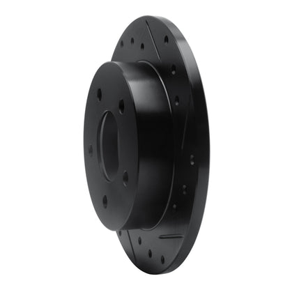 R1 Concepts R1 84-88 Pontiac 6000 Rear Right Drilled & Slotted Black Brake Rotor
