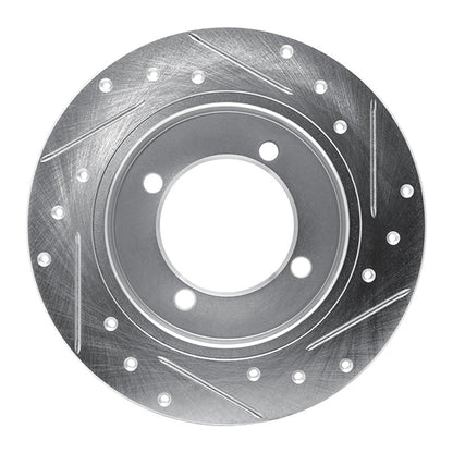 R1 Concepts R1 94-96 Hyundai Elantra Rear Left Drilled & Slotted Silver Brake Rotor