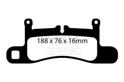 EBC 11+ Porsche Cayenne 3.0 Supercharged Hybrid Bluestuff Rear Brake Pads