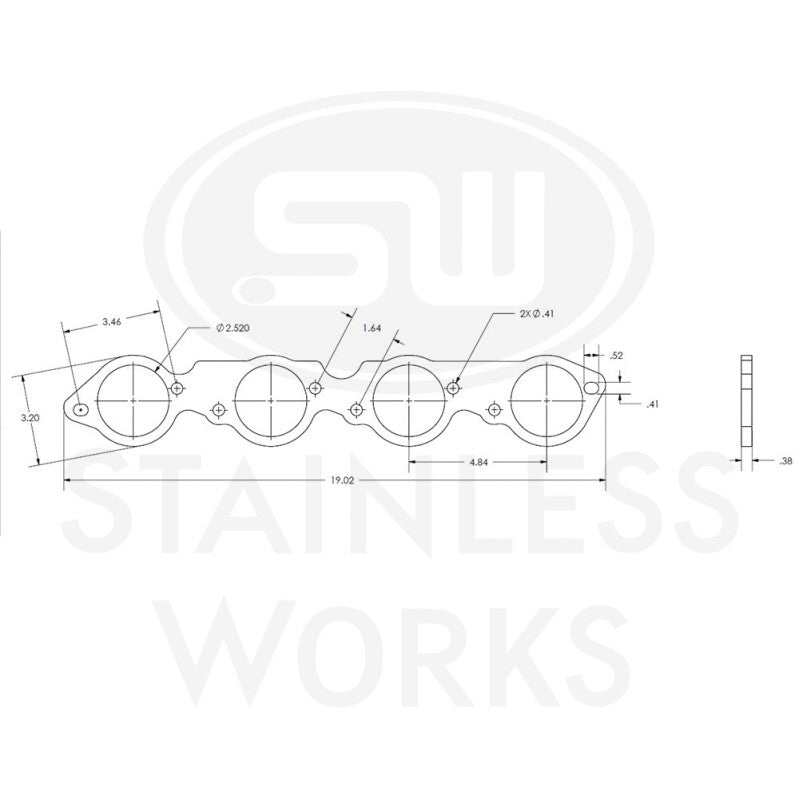 Stainless Works BBC Round Port 304SS Exhaust Flanges 2-1/2in Primaries (Raised Port Heads Only)