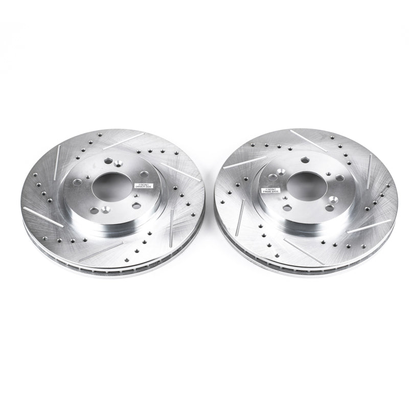 PowerStop Power Stop 01-03 Acura CL Front Evolution Drilled & Slotted Rotors - Pair