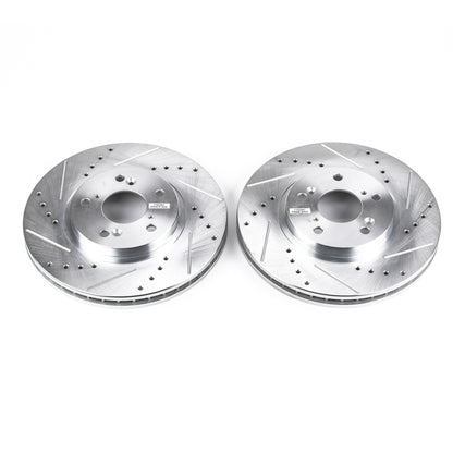 PowerStop Power Stop 01-03 Acura CL Front Evolution Drilled & Slotted Rotors - Pair