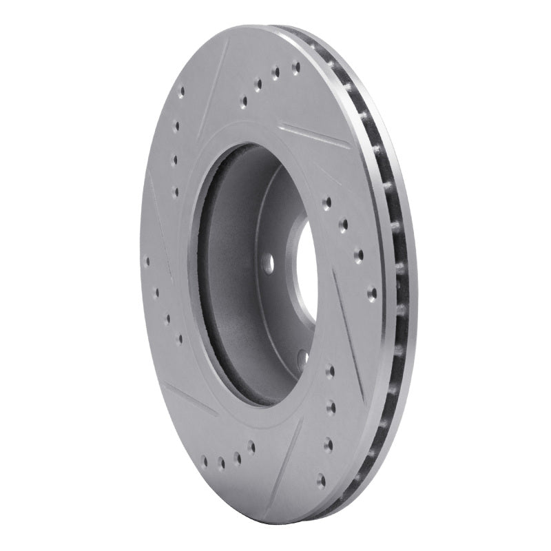 R1 Concepts R1 02-05 Land Rover Freelander Front Right Drilled & Slotted Silver Brake Rotor