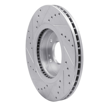 R1 Concepts R1 10-13 Hyundai SANTA FE Front Right Drilled & Slotted Silver Brake Rotor