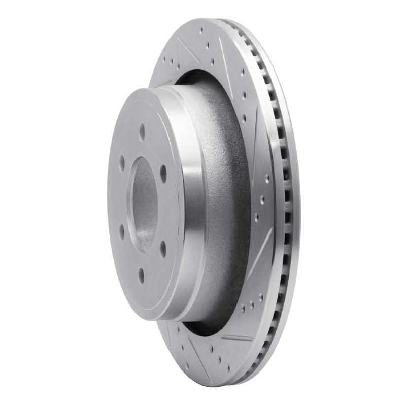 R1 Concepts R1 12-20 Ford F-150 4WD Rear Right Drilled & Slotted Silver Brake Rotor