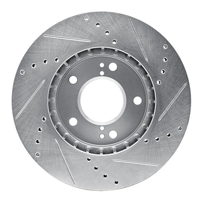 R1 Concepts R1 01-03 Hyundai XG350 Front Left Drilled & Slotted Silver Brake Rotor