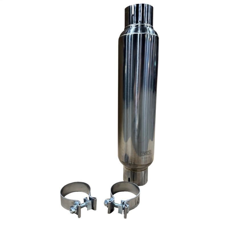 Kooks Headers Kooks 3in. Round Clamp In Muffler 14in. Long Polished Stainless Steel
