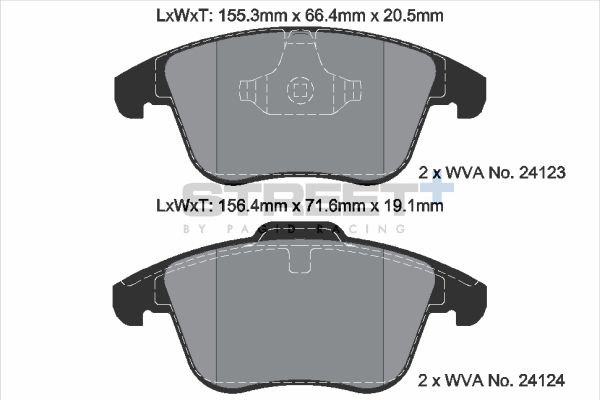 PAGID Racing T8056SP2001 STREET+ Brake Pads