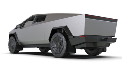 Rally Armor 24-26 Tesla Cybertruck Black UR Mud Flap Metallic Black Logo