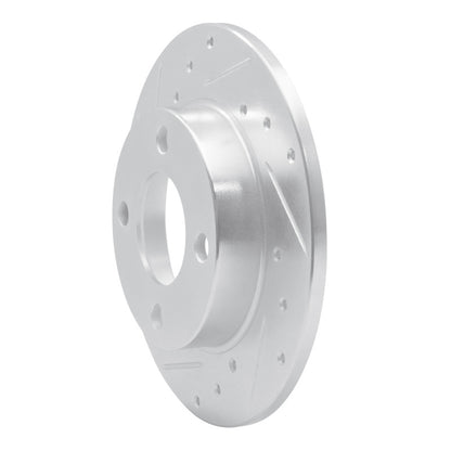 R1 Concepts R1 84-95 Audi 4000 Quattro Rear Left Drilled & Slotted Silver Brake Rotor