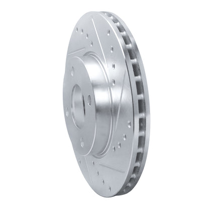 R1 Concepts R1 17-25 Nissan Kicks Front Right Drilled & Slotted Silver Brake Rotor