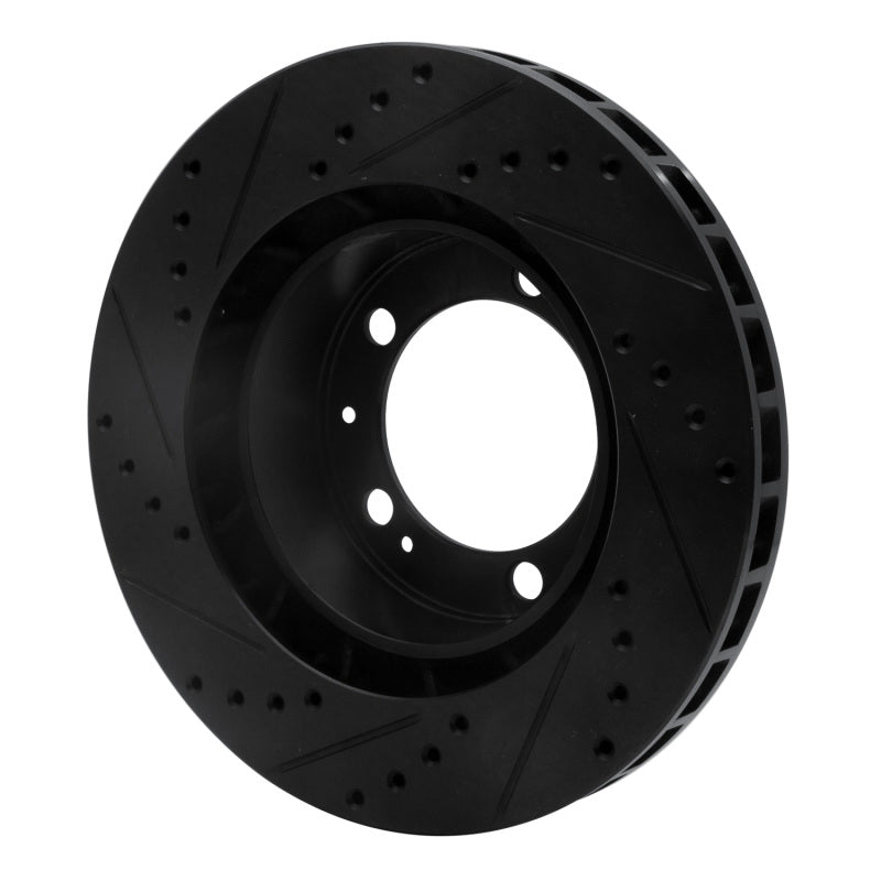 R1 Concepts R1 86-91 Porsche 944 Except Turbo Left Front Drilled & Slotted Black Brake Rotor