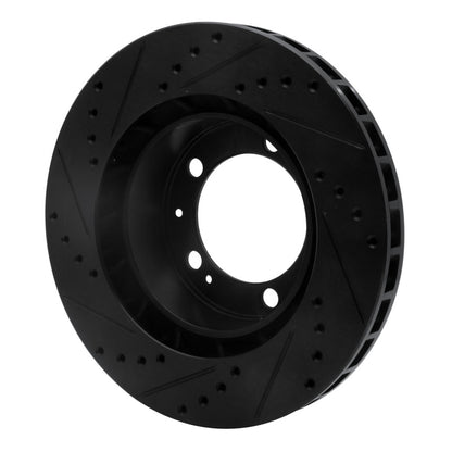 R1 Concepts R1 86-91 Porsche 944 Except Turbo Left Front Drilled & Slotted Black Brake Rotor