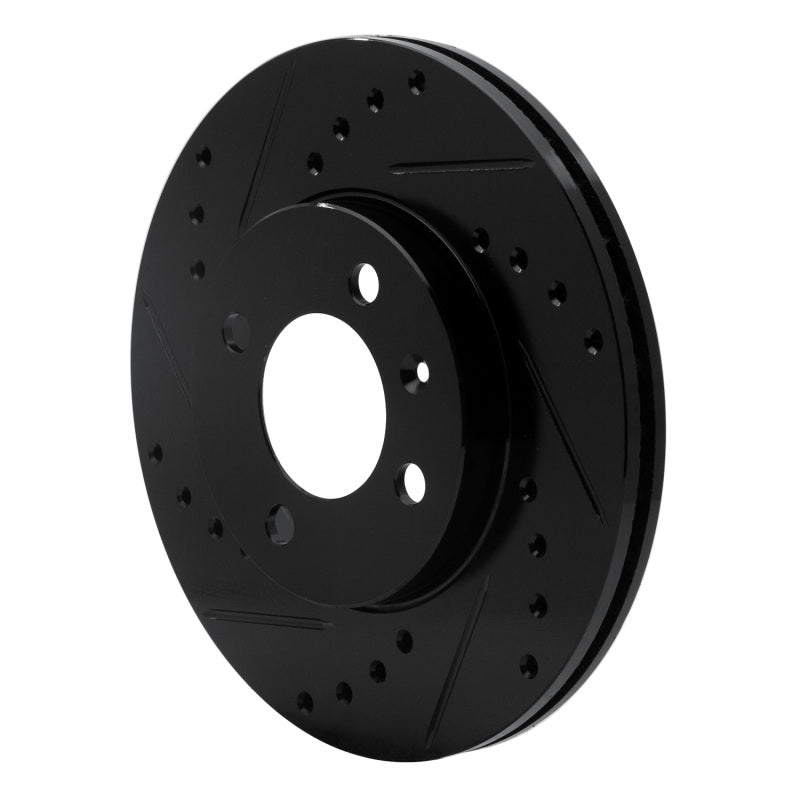 R1 Concepts R1 86-08 Volkswagen DERBY (Mexico) Front Left Drilled & Slotted Black Brake Rotor