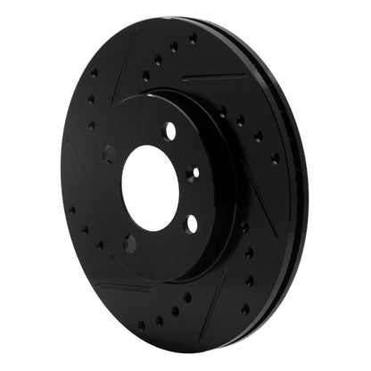 R1 Concepts R1 86-08 Volkswagen DERBY (Mexico) Front Left Drilled & Slotted Black Brake Rotor