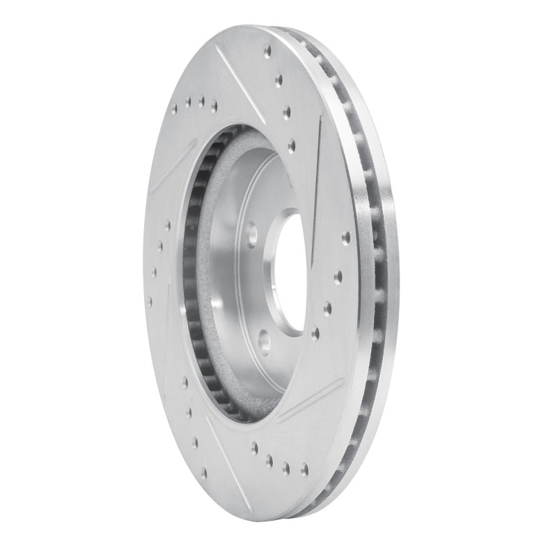 R1 Concepts R1 13-19 Nissan SENTRA Front Left Drilled & Slotted Silver Brake Rotor