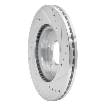R1 Concepts R1 13-19 Nissan SENTRA Front Left Drilled & Slotted Silver Brake Rotor
