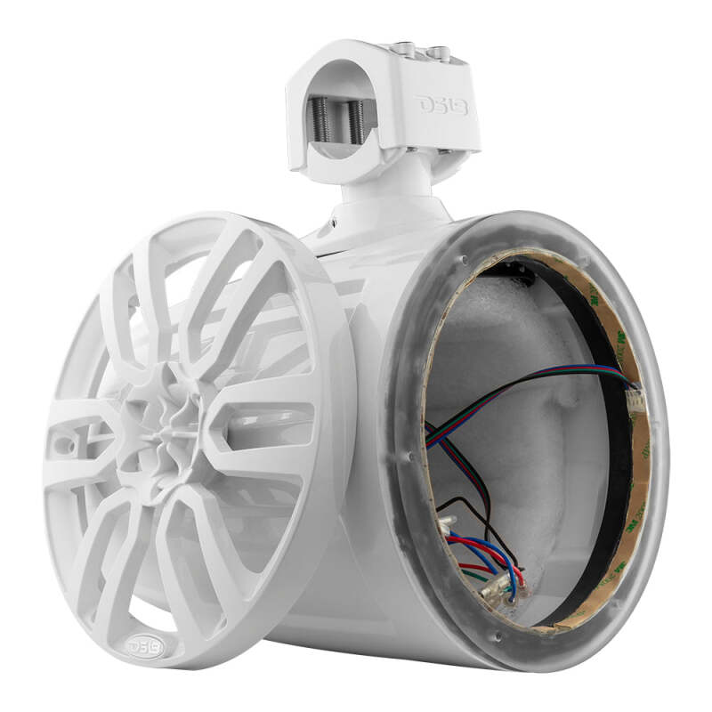 DS18 Marine And Powersports Towers Speakers Not Included 8in RGB LED Lights White