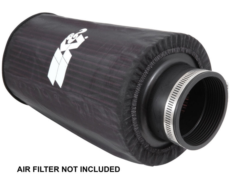K&N Engineering K&N Universal Round Tapered Filter Wrap - Black - 6in Base ID x 4.625in Top ID x 9in Height