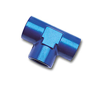 Russell Performance 3/8in Female Pipe Tee Fitting (Blue)