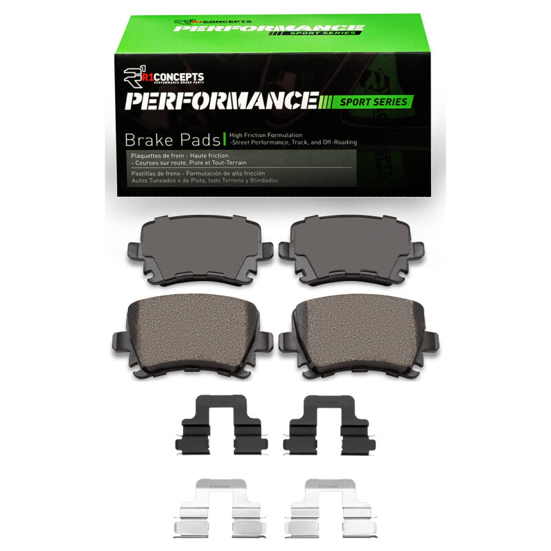 R1 Concepts R1 2000-2018 Audi A6 Quattro Rear R1 Performance Sport Pads & Hardware Kit