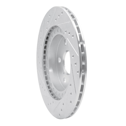 R1 Concepts R1 96-03 Toyota RAV4 Front Right Drilled & Slotted Silver Brake Rotor