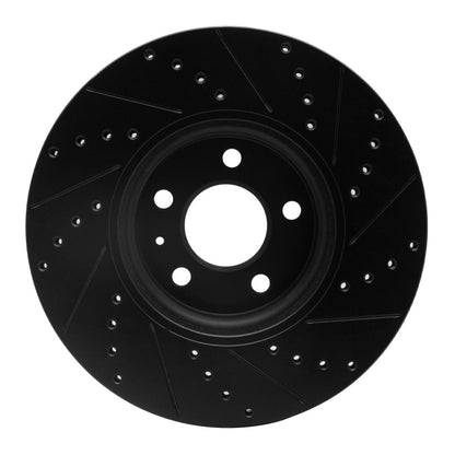 R1 Concepts R1 2011-2017 Audi A4 Allroad Front Left Drilled & Slotted Black Brake Rotor