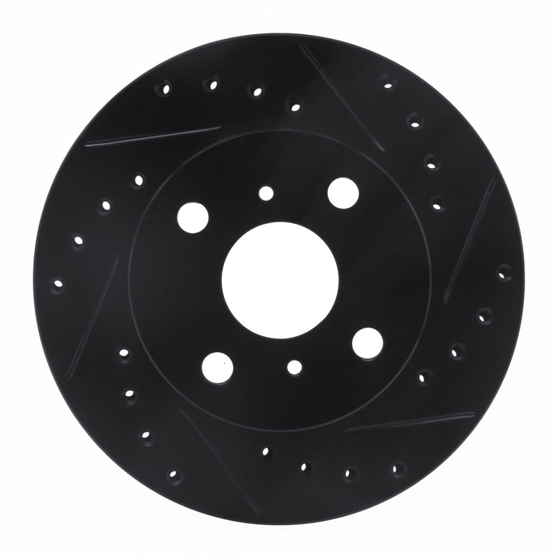 R1 Concepts R1 88-92 Geo Prizm Front Right Drilled & Slotted Black Brake Rotor