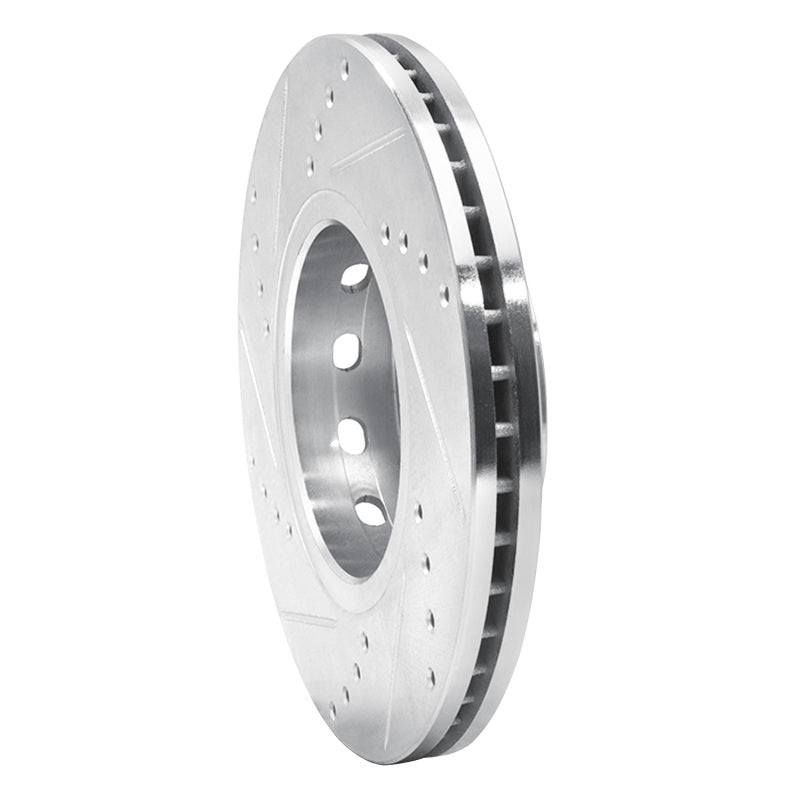 R1 Concepts R1 90-98 Audi 90 Front Right Drilled & Slotted Silver Brake Rotor