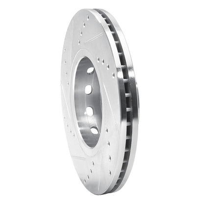 R1 Concepts R1 90-98 Audi 90 Front Right Drilled & Slotted Silver Brake Rotor