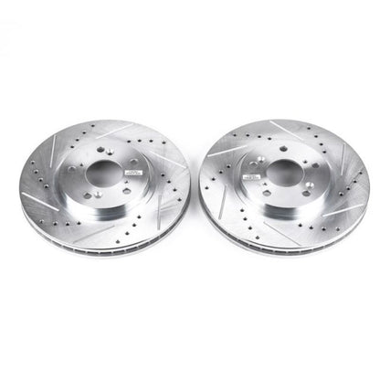 PowerStop Power Stop 01-03 Acura CL Front Evolution Drilled & Slotted Rotors - Pair