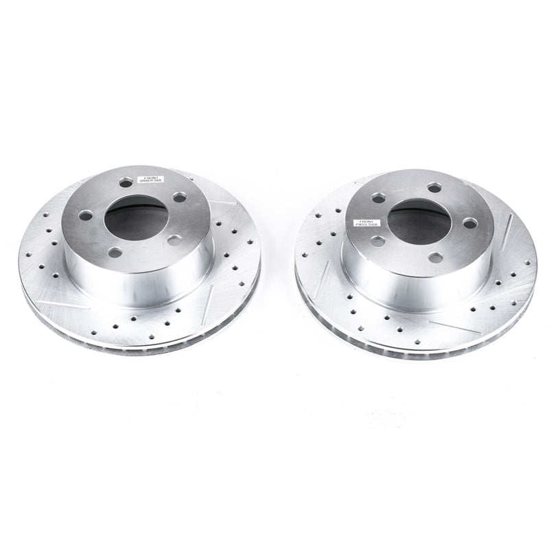 PowerStop Power Stop 90-99 Jeep Cherokee Front Evolution Drilled & Slotted Rotors - Pair