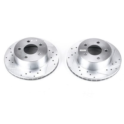 PowerStop Power Stop 90-99 Jeep Cherokee Front Evolution Drilled & Slotted Rotors - Pair