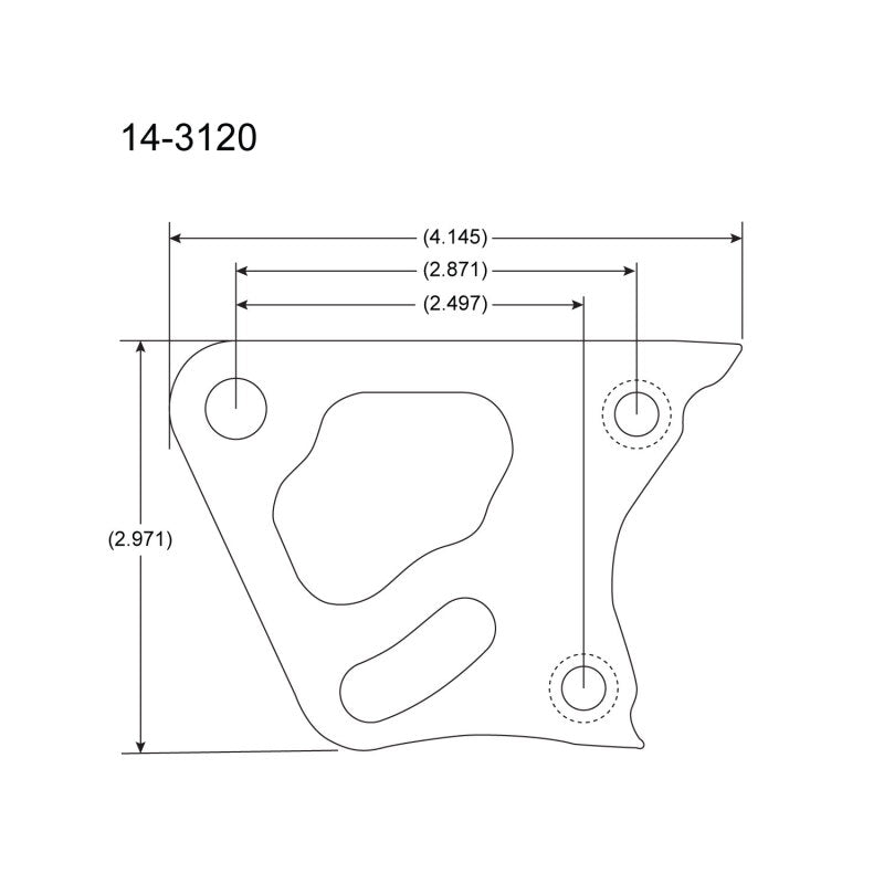 Peterson Fluid Systems Chevrolet Big Block Mount Blade - Left Side