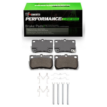 R1 Concepts R1 06-13 Lexus IS250 Rear Performance Sport Pads & Hardware Kit