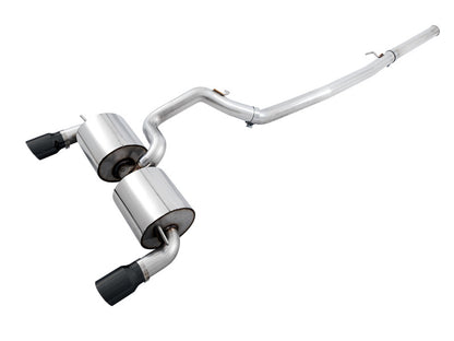 AWE Tuning Ford Focus RS Touring Edition Cat-Back Exhaust - Non-Resonated - Diamond Black Tips