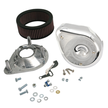 S&S Cycle 66-84 BT w/ 5 Gal Tanks Notched Teardrop Air Cleaner Kit for Super E/G Carbs