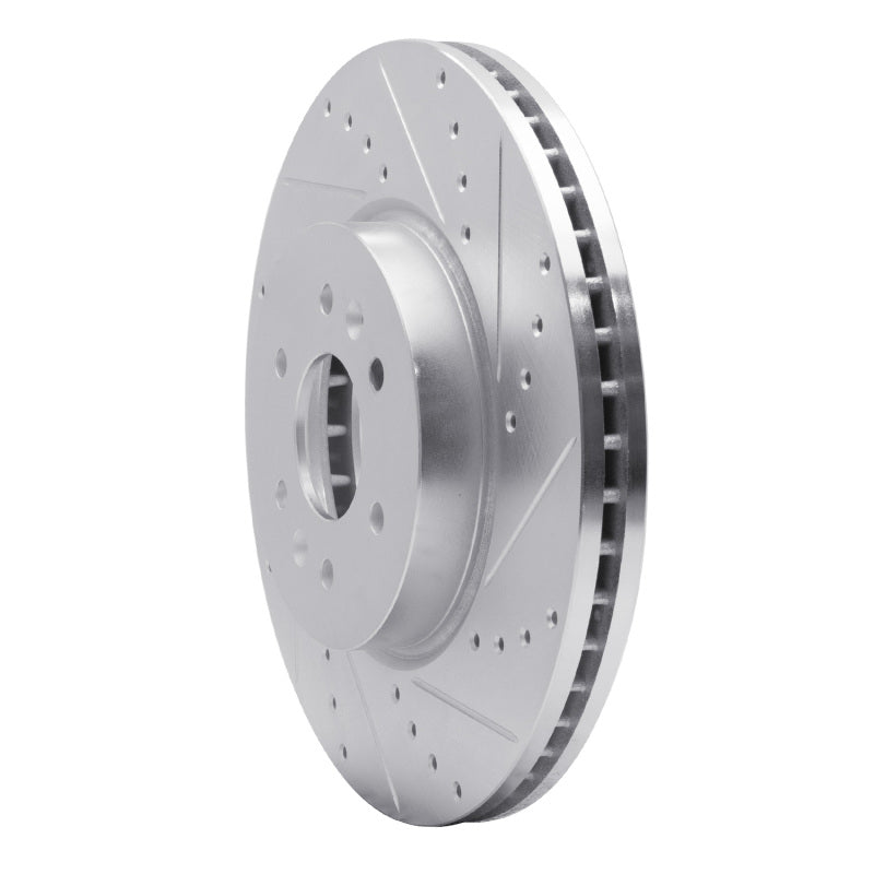 R1 Concepts R1 09-10 Kia BORREGO Front Right Drilled & Slotted Silver Brake Rotor