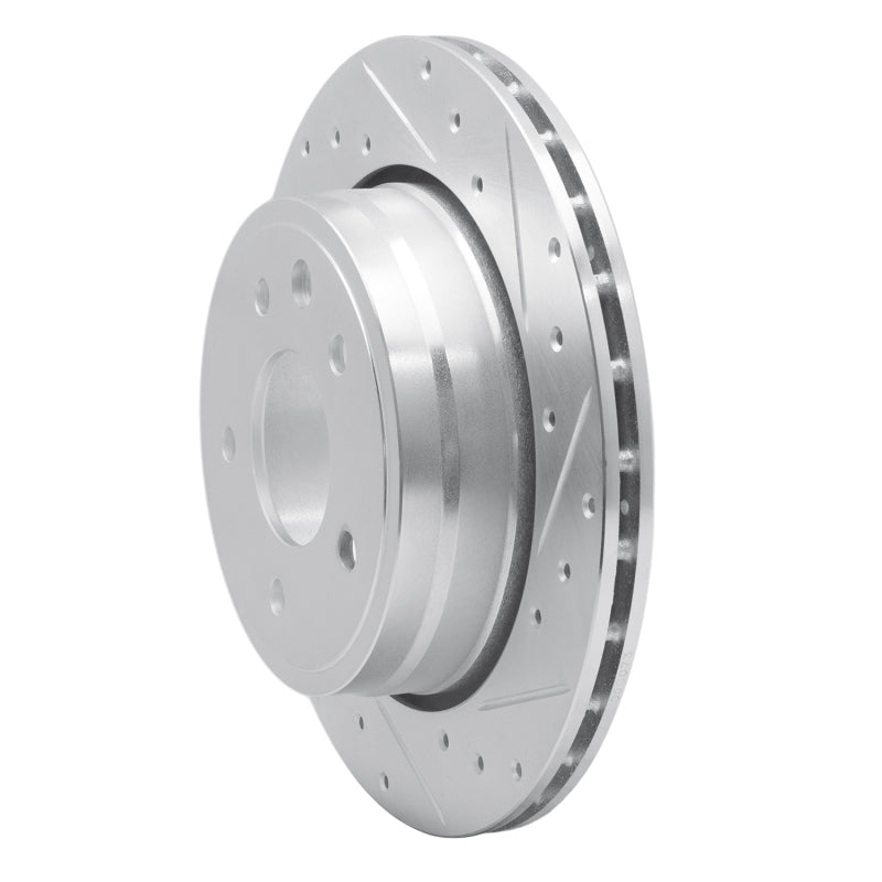 R1 Concepts R1 1995-2006 Jaguar XJS Rear Right Drilled & Slotted Silver Brake Rotor