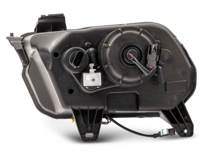 Raxiom 10-12 Ford Mustang LED Projector Headlights SEQL Turn Signals- Black Housing (Clear Lens)