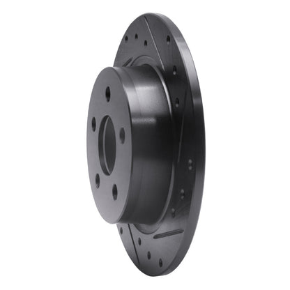 R1 Concepts R1 18-23 Ford Transit CONNECT Rear Right Drilled & Slotted Black Brake Rotor