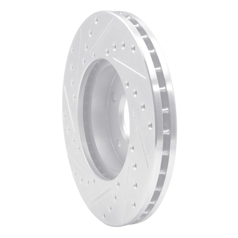 R1 Concepts R1 90-97 Infiniti Q45 Front Right Drilled & Slotted Silver Brake Rotor