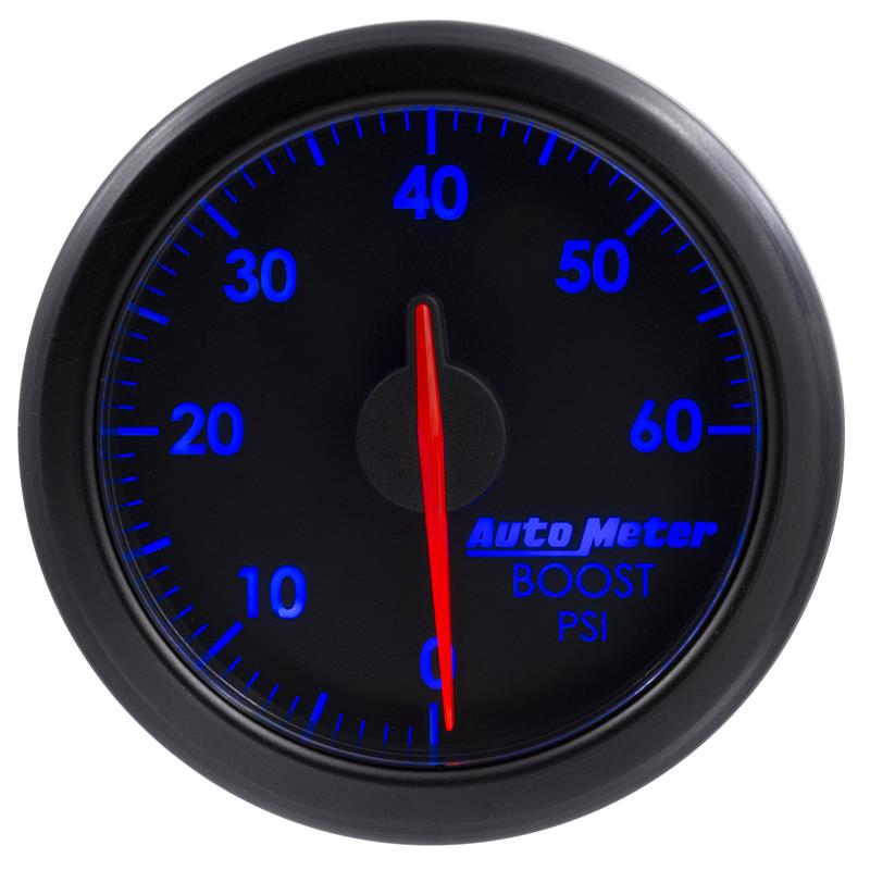 Autometer Airdrive 2-1/6in Boost Gauge 0-60 PSI - Black