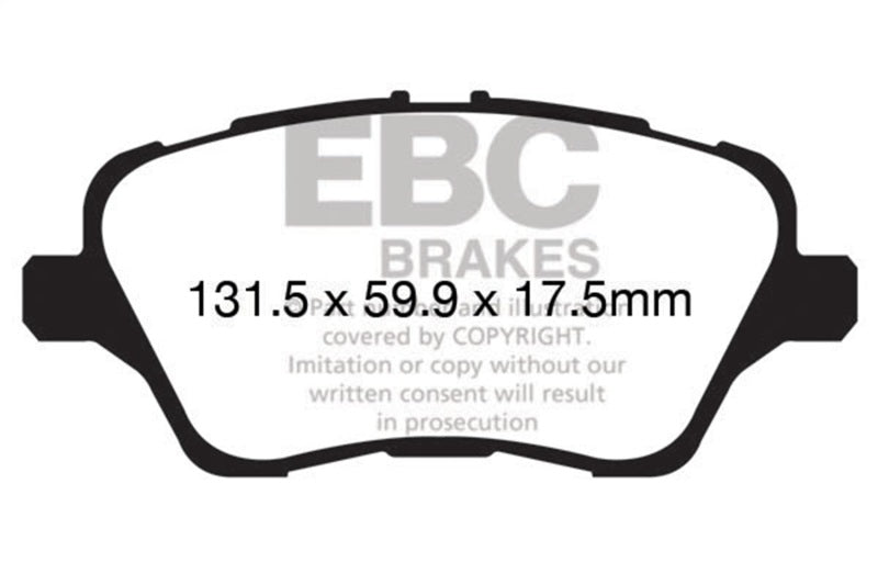 EBC Racing 12-17 Ford Fiesta ST (Mk7) RP-X Front Brake Pads