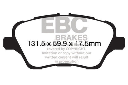 EBC Racing 12-17 Ford Fiesta ST (Mk7) RP-1 Race Front Brake Pads