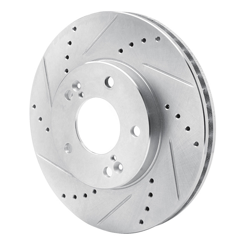 R1 Concepts R1 01-03 Hyundai XG350 Front Left Drilled & Slotted Silver Brake Rotor