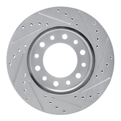 R1 Concepts R1 76-89 Toyota Land Cruiser Front Left Drilled & Slotted Black Brake Rotor