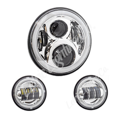Letric Lighting 7in LED Chrome Full-Halo Indian